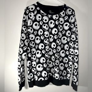 Disney The Nightmare Before Christmas Jack Skellington Pullover Sweatshirt Sz L
